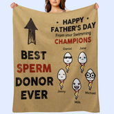 De vos champions de natation Happy Father's Day - Cadeau pour papa, cadeau pour la fête des pères - Couverture personnalisée